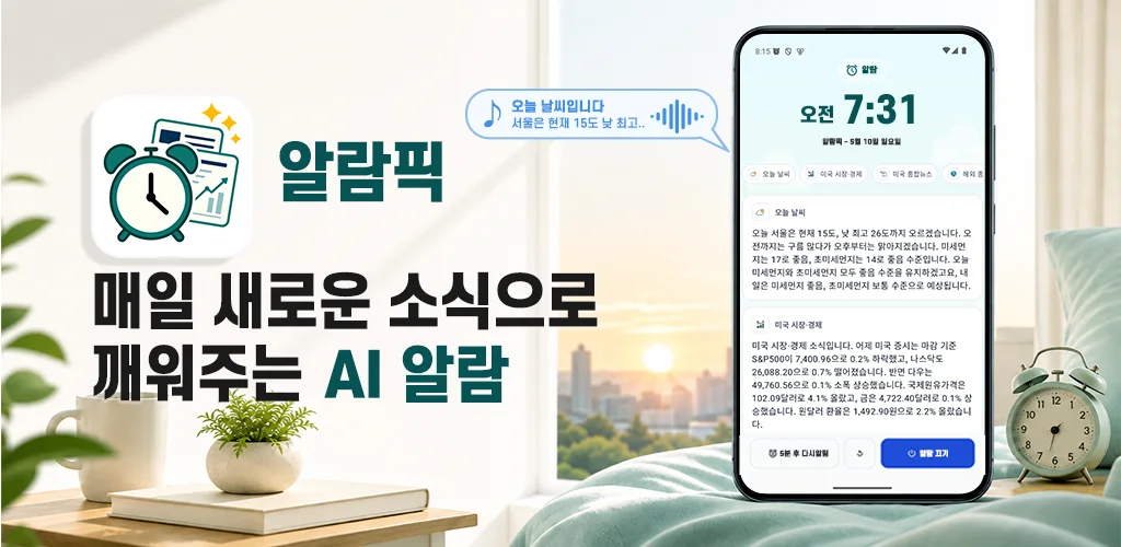 알람픽 앱 화면